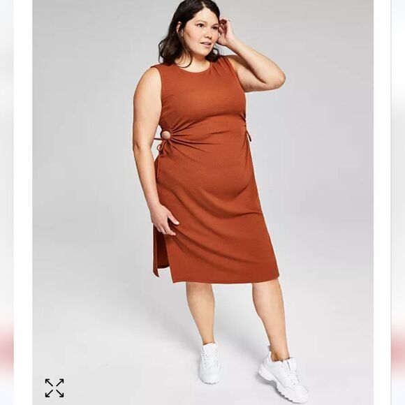 And NOW THIS Bubble Gum Pink Size OX Cut Out Dress - Picture 4 of 6